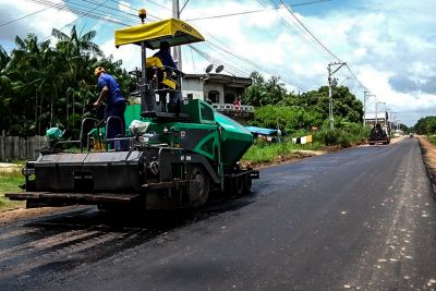 notícia: Secretaria de Estado de Transportes começa etapa de asfalto da PA-407 