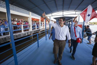 galeria: GOVERNADOR ENTREGA LANCHA E INAUGURA TERMINAL HIDROVIÁRIO EM LIMOEIRO DO AJURU PA