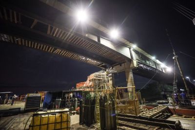 galeria: Teste de carga na ponte do Outeiro