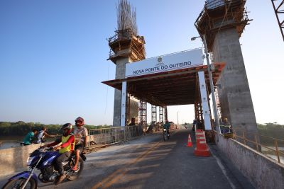 notícia: Pilar central da ponte do Outeiro atinge marca superior a 20 metros de altura