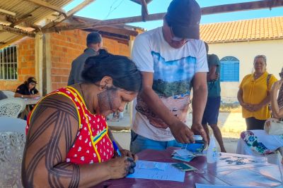 notícia: Comunidade Pista Branca, em Bannach, recebe ação de cidadania da Sejudh 