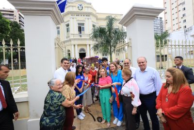 notícia: Escola Estadual Barão do Rio Branco é entregue restaurada pelo Governo do Pará