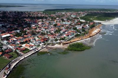 notícia: Obras de urbanização da orla e construção de muro de arrimo avançam em Salinópolis