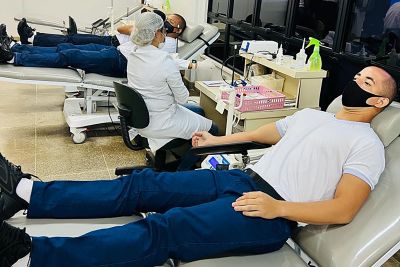 notícia: Fundação Hemopa conta com parceria da PM em unidades de coleta de sangue