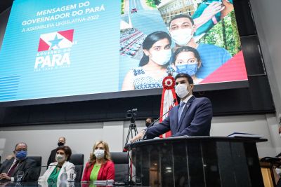 notícia: Governador Helder Barbalho participa de Sessão Legislativa e profere mensagem na Alepa