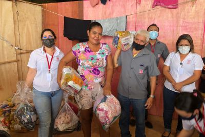 notícia: Fundação Hemopa faz doações para famílias desabrigadas em Marabá, no sudeste do Pará
