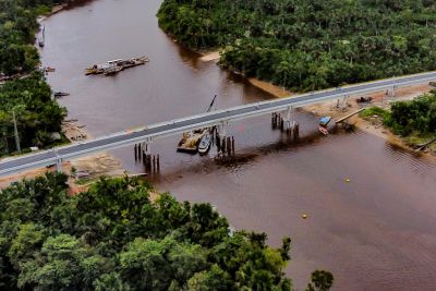 notícia: Ponte sobre o Rio Meruú recebe sinalização para ser entregue na quinta-feira (24) 