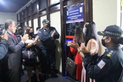 notícia: PM realiza homenagem às mulheres e inaugura Sala de Atendimento à Mulher Policial Militar