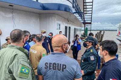 notícia: Segup apresenta projetos inovadores da segurança fluvial para comitiva do governo federal