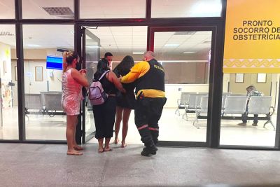 notícia: Agentes do Detran auxiliam mulher em trabalho de parto, na ilha de Outeiro, distrito de Belém