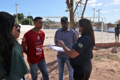 notícia: Seel avalia os espaços esportivos no município de Xinguara