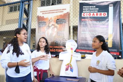 notícia: Sespa apoia ações alusivas ao Dia Mundial sem Tabaco na Escola Dom Pedro II