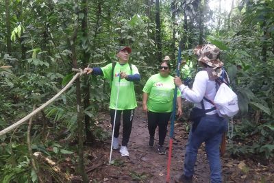 notícia: Ideflor-Bio promove Trilha Sensorial Inclusiva no Parque Estadual do Utinga, em Belém
