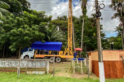 notícia: Obras de ampliação do sistema de abastecimento de água avançam em Salinópolis