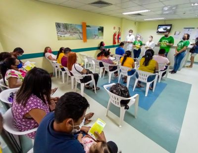 notícia: Hospital do Marajó tem coletores em ação de preservação ambiental