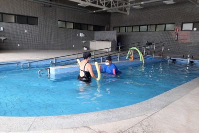 notícia: Em Belém, o Hospital Abelardo Santos oferece hidroterapia como plano de reabilitação