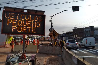 notícia: Detran reforça sinalização na rodovia BR-316 em área de obras do BRT
