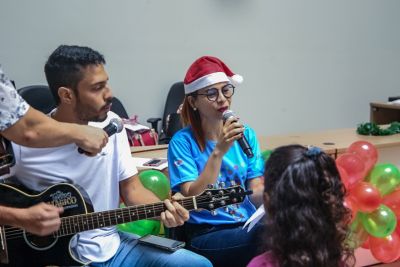 notícia: Magia do Natal envolve profissionais e pacientes do Natea Lago de Tucuruí