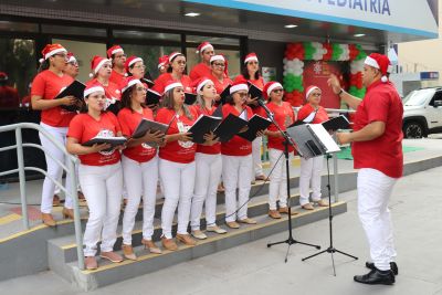 notícia: Santa Casa, Detran e ParáPaz dão Festa de Natal às crianças assistidas na área hospitalar