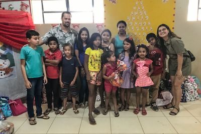 notícia: HGT participa de projeto “Padrinho Solidário” e presenteia mais de 100 crianças de escola municipal