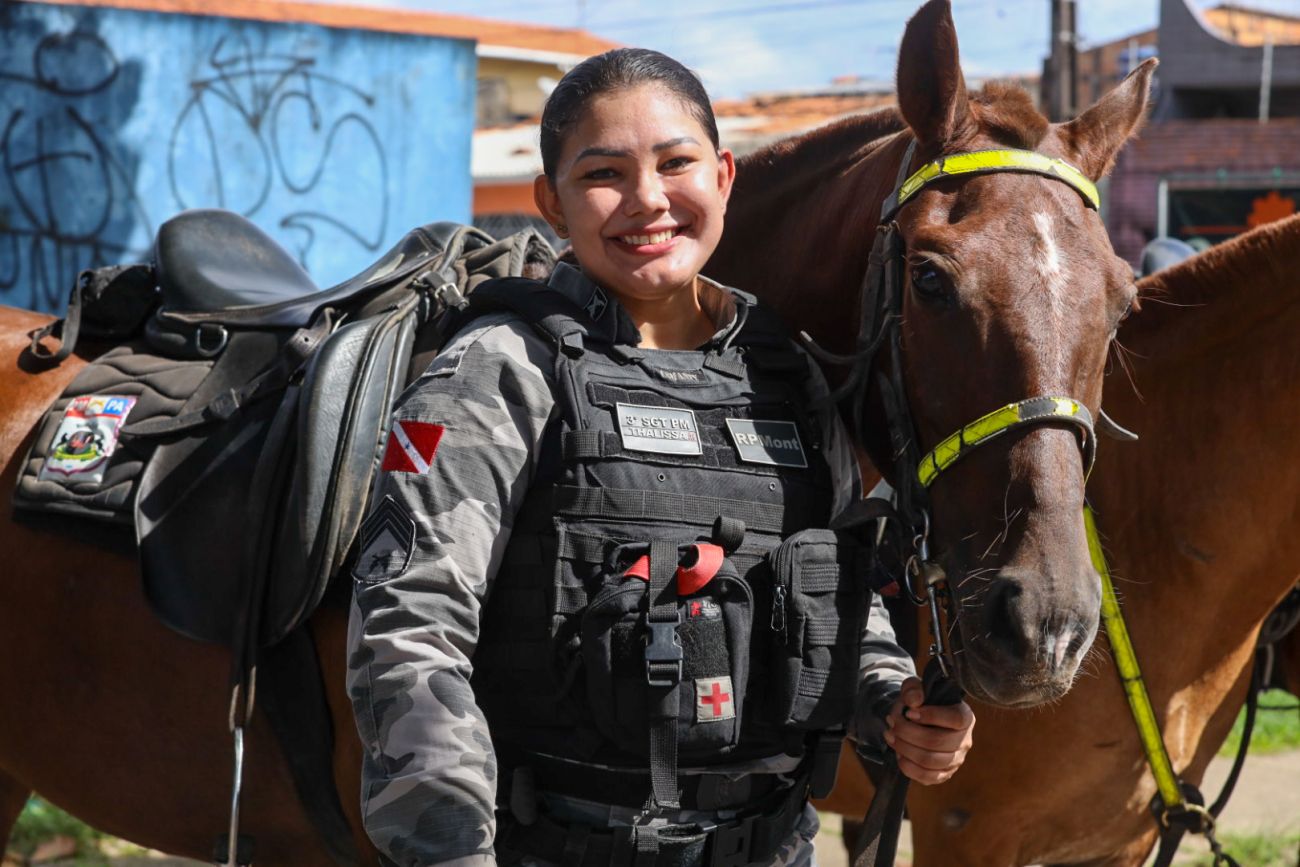 No Pará, Cavalaria da PM atua no policiamento ecologicamente correto