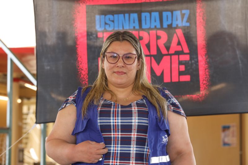 Janine Brandão, coordenadora geral da UsiPaz Terra Firme <div class='credito_fotos'>Foto: Alex Ribeiro / Ag. Pará   |   <a href='/midias/2023/originais/17436_983302ce-d0d4-3aa1-da41-9ea7691782f7.jpg' download><i class='fa-solid fa-download'></i> Download</a></div>