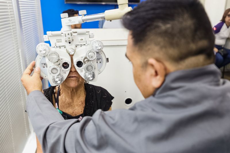 Exames oftalmológicos também compuseram os serviços oferecidos pelo Estado durante a ação de cidadania