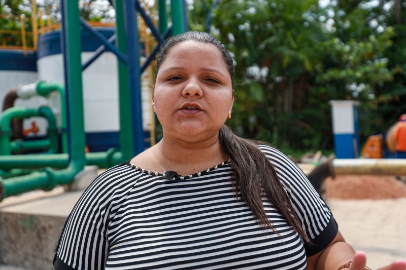 Samara Furtado, coordenadora técnica da Cosanpa em Castanhal <div class='credito_fotos'>Foto: Marcelo Lelis / Ag. Pará   |   <a href='/midias/2023/originais/17595_8ef86aa4-7548-c624-dd4e-63ce54e3d7db.jpg' download><i class='fa-solid fa-download'></i> Download</a></div>