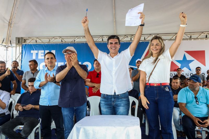 ENTREGA ASFALTO/ Ordem de Serviço que autorizará o início das obras de construção e pavimentação da PA-253/Sua Casa/Posto de saúde/Estádio de Futebol/FT Alex Ribeiro Ag Pará <div class='credito_fotos'>Foto: Alex Ribeiro / Ag. Pará   |   <a href='/midias/2023/originais/17895_b60240ce-2367-d9e1-c027-2634121ad749.jpg' download><i class='fa-solid fa-download'></i> Download</a></div>