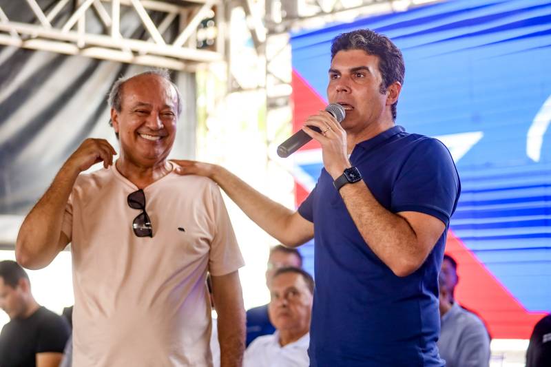 Governador Helder Barbalho e o prefeito de Marabá, Tião Miranda