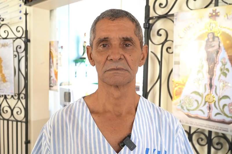 Joaozinho Santos, 64 anos,foi um dos beneficiados com o mutirão.