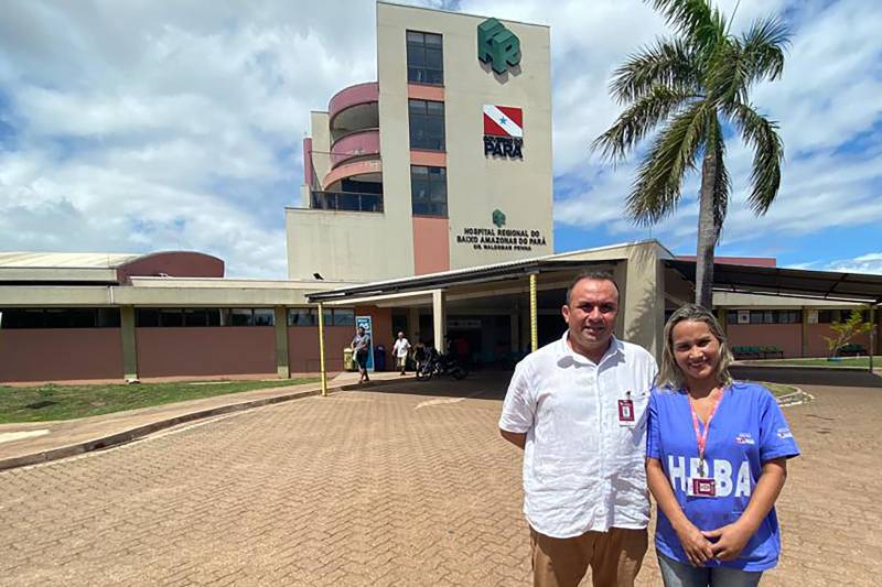 Domício e Suelen trabalham há mais de 15 anos no HRBA_ISMS