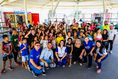 notícia: Colônia de férias anima crianças e fortalece laços familiares em Usinas da Paz em Belém