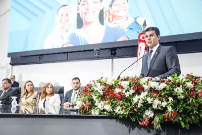 notícia: Governador Helder Barbalho presta contas durante abertura do ano legislativo da Alepa