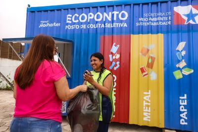 notícia: Semas entrega 4º Ecoponto e incentiva uso da moeda verde na Cabanagem, em Belém