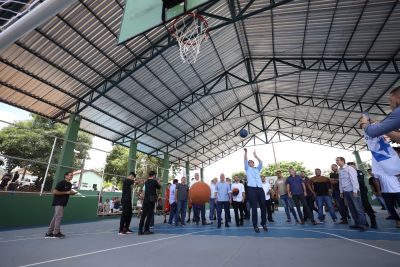 notícia: Em Conceição do Araguaia, Governo do Pará entrega quadra poliesportiva para a população