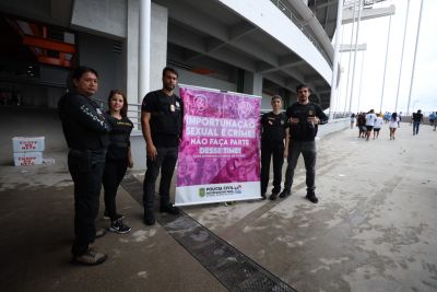 notícia: Novo Mangueirão estreia com espaço de atendimento a mulheres dentro do estádio