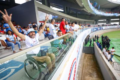 notícia: Novo Mangueirão ganha status de estádio olímpico inclusivo com espaço sensorial 