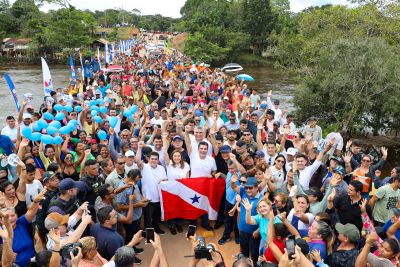 notícia: Estado entrega ponte de concreto sobre o Rio Guamá e garante pavimentação da PA-253