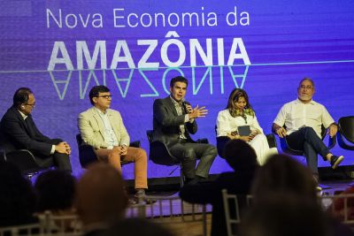 notícia: Nova economia da Amazônia: durante lançamento de relatório, Helder destaca avanços do Governo do Pará