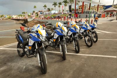 notícia: Guarda Municipal de Bragança recebe do Estado cinco motocicletas