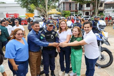 notícia: Mocajuba, no Baixo Tocantins, recebe motos e coletes balísticos do governo do Estado