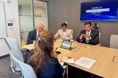 notícia: Em NY, Governador do Pará destaca COP 30 e confirma participação no Fórum Econômico Mundial em 2024