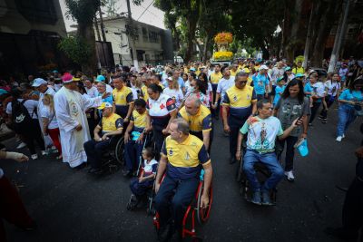 notícia: Sespa oferece suporte a pessoas com deficiência na primeira Romaria da Acessibilidade