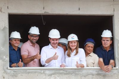 notícia: Governo do Estado e Ministério das Cidades visitam obras do residencial Pouso do Aracanga, em Ananindeua