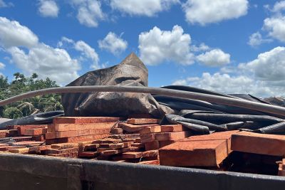 notícia: Fiscalização apreende mais de 80 m3 de madeira em Carajás