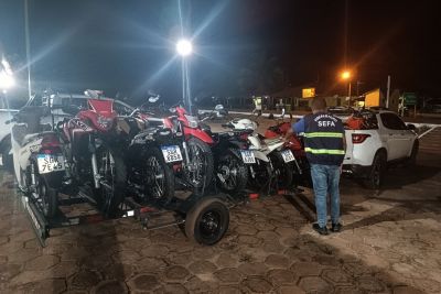 notícia: Sefa apreende 11 motos no município de Santana do Araguaia