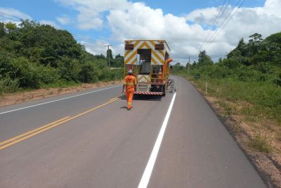notícia: Obras na rodovia PA-256 avançam e estão com mais de 90 quilômetros concluídos