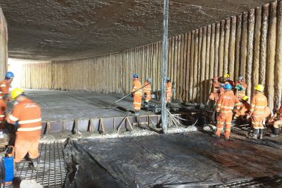 notícia: NGTM conclui pista de concreto nos túneis para ônibus expressos na BR-316, em Ananindeua