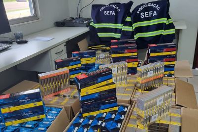 notícia: Sefa apreende 660 pacotes de cigarro em ônibus de transporte de passageiros
